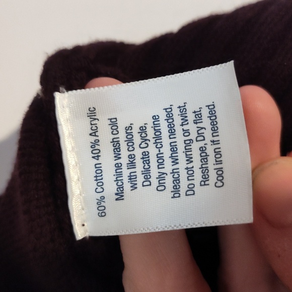 Urban Pipeline Men's Deer Knit Sweater Medium Burgundy Cotton Blend - Picture 9 of 9